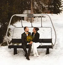 mariage en hiver dans le vercors séance couple